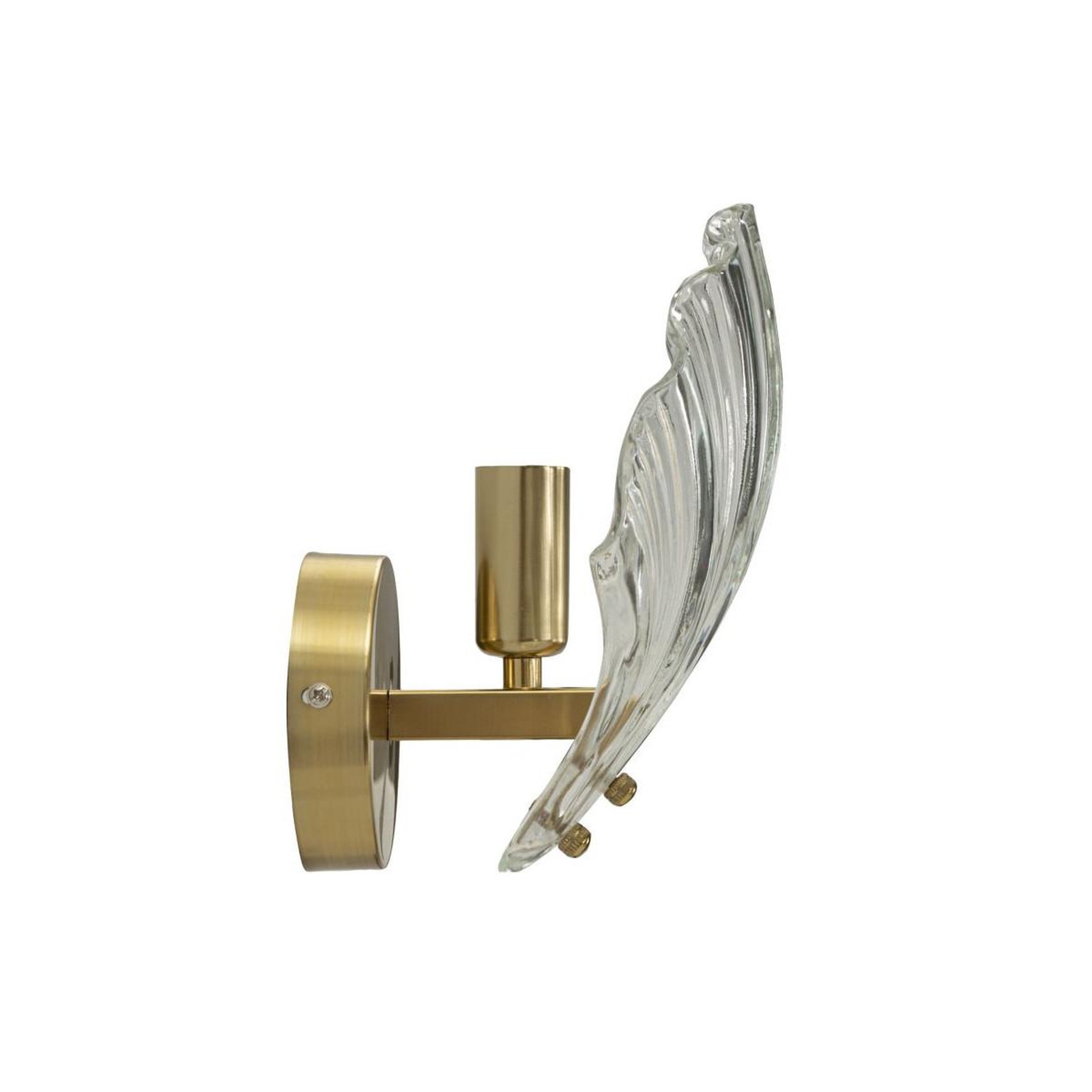 Voir la diapositive 3 : Paris Prix Applique murale en verre  coquillage  22cm transparent