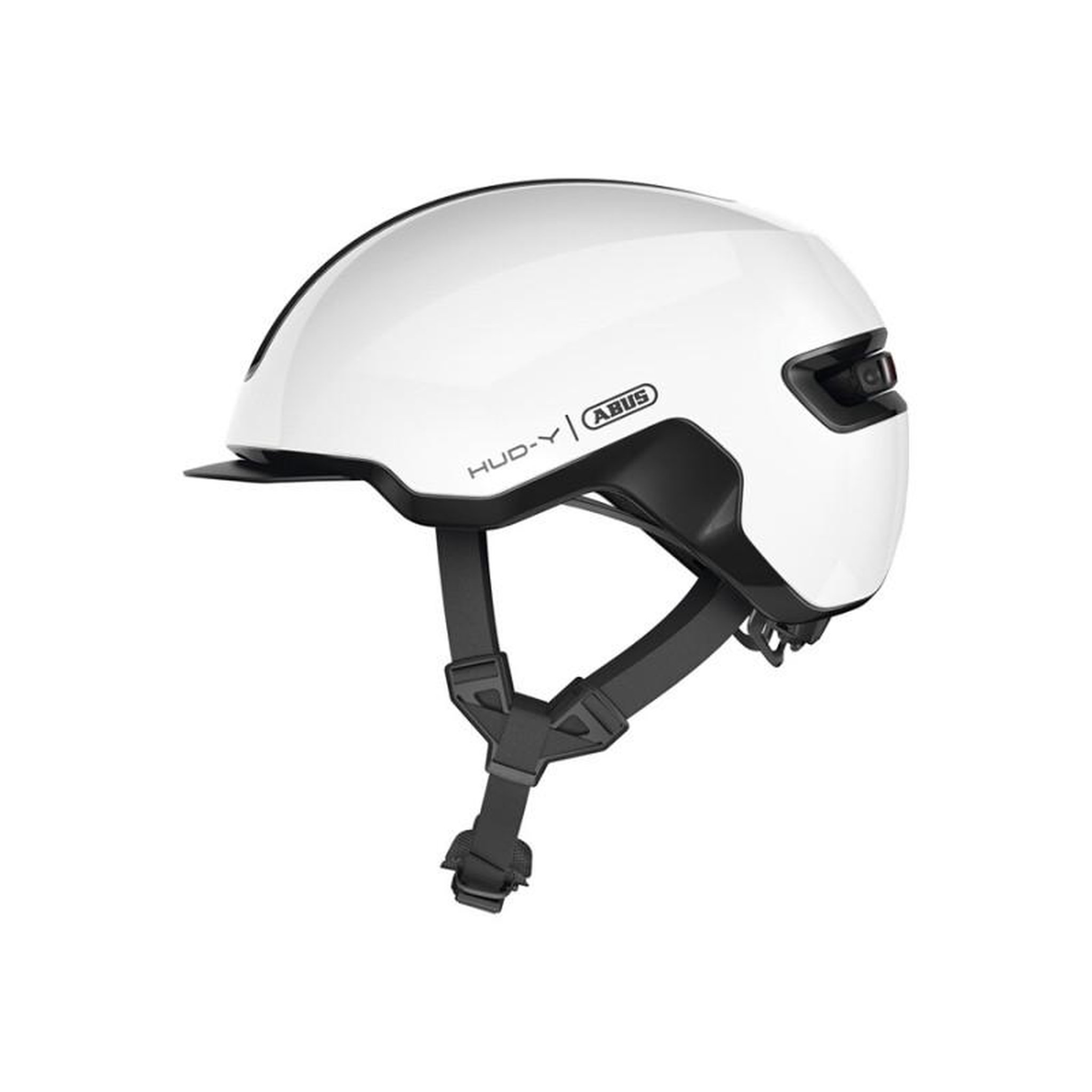 ABUS Casque vélo Abus HUD Y SHINY WHITE M