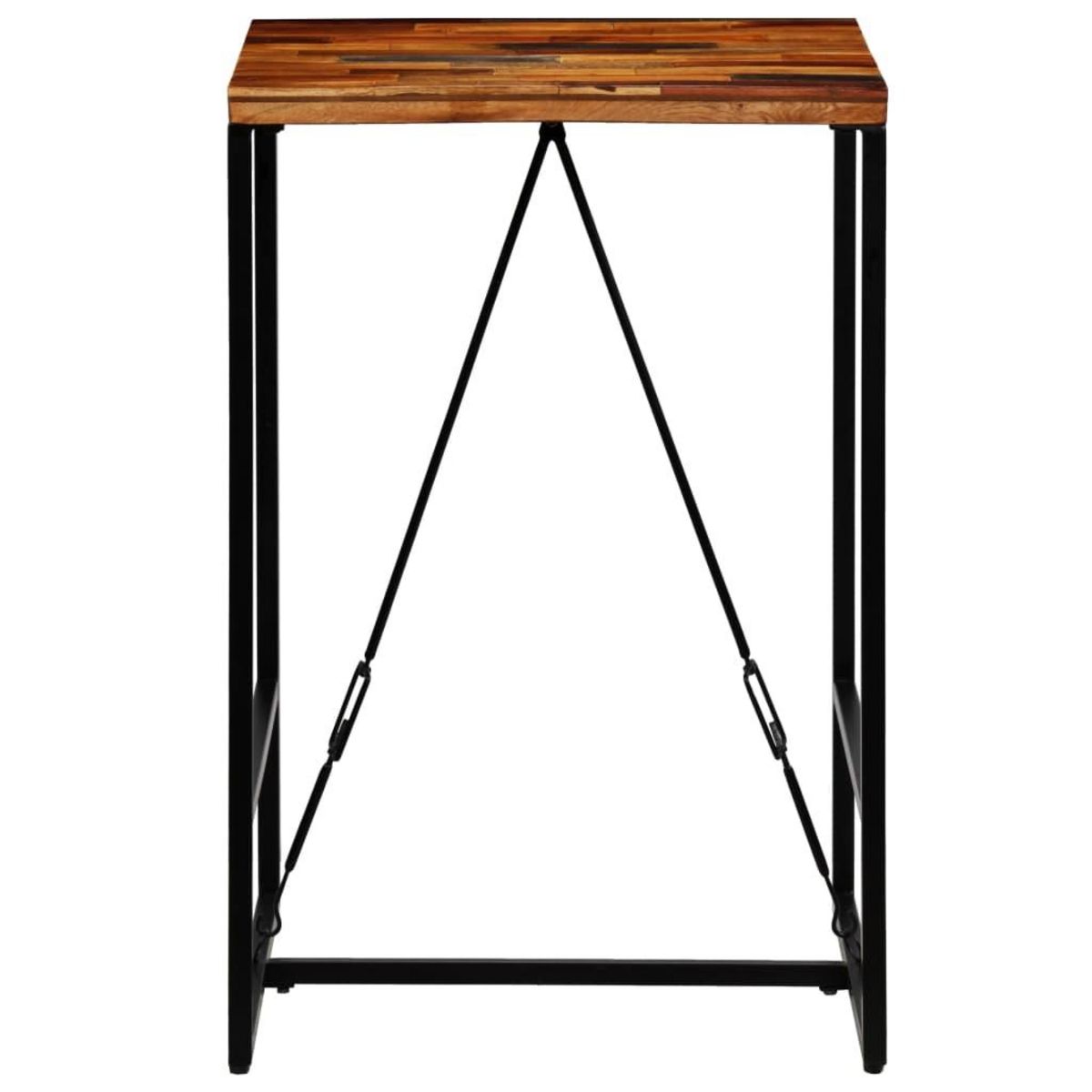 VIDAXL Table de bar Bois de recuperation massif 70x70x106 cm