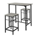 SOBUY SoBuy - Ensemble Table Et 2 Tabourets - Industriel - OGT10. Coloris disponibles : Gris, Marron