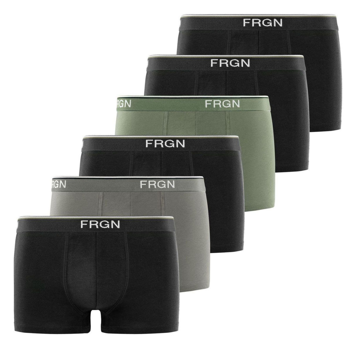 FREEGUN Lot de 6 boxers homme en coton FRGN Line