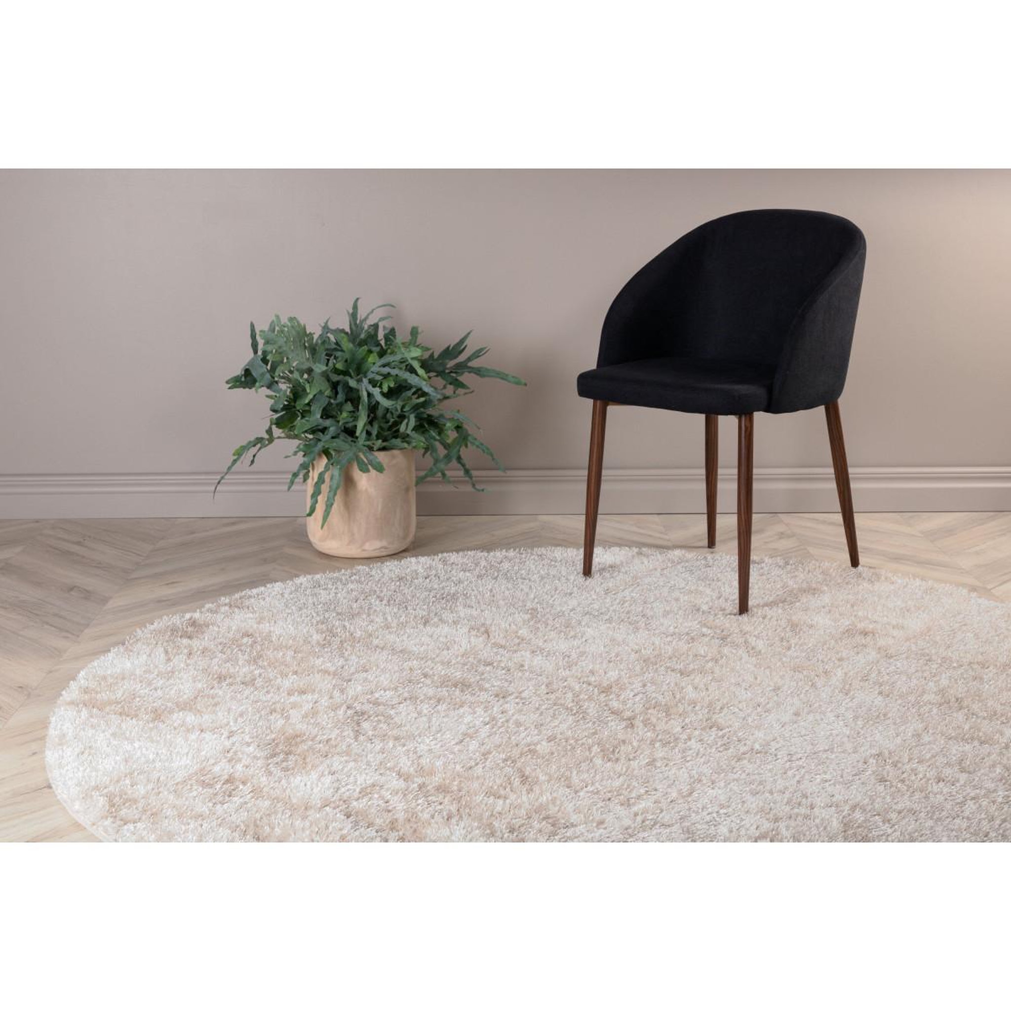 Voir la diapositive 5 : Paris Prix Tapis Rond  Mattis  200cm Beige
