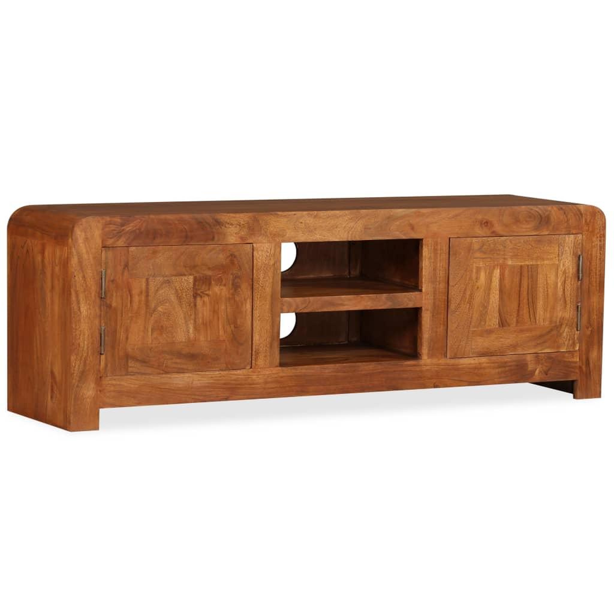 Voir la diapositive 5 : VIDAXL Meuble tv bois massif avec finition miel 120 x 30 x 40 cm