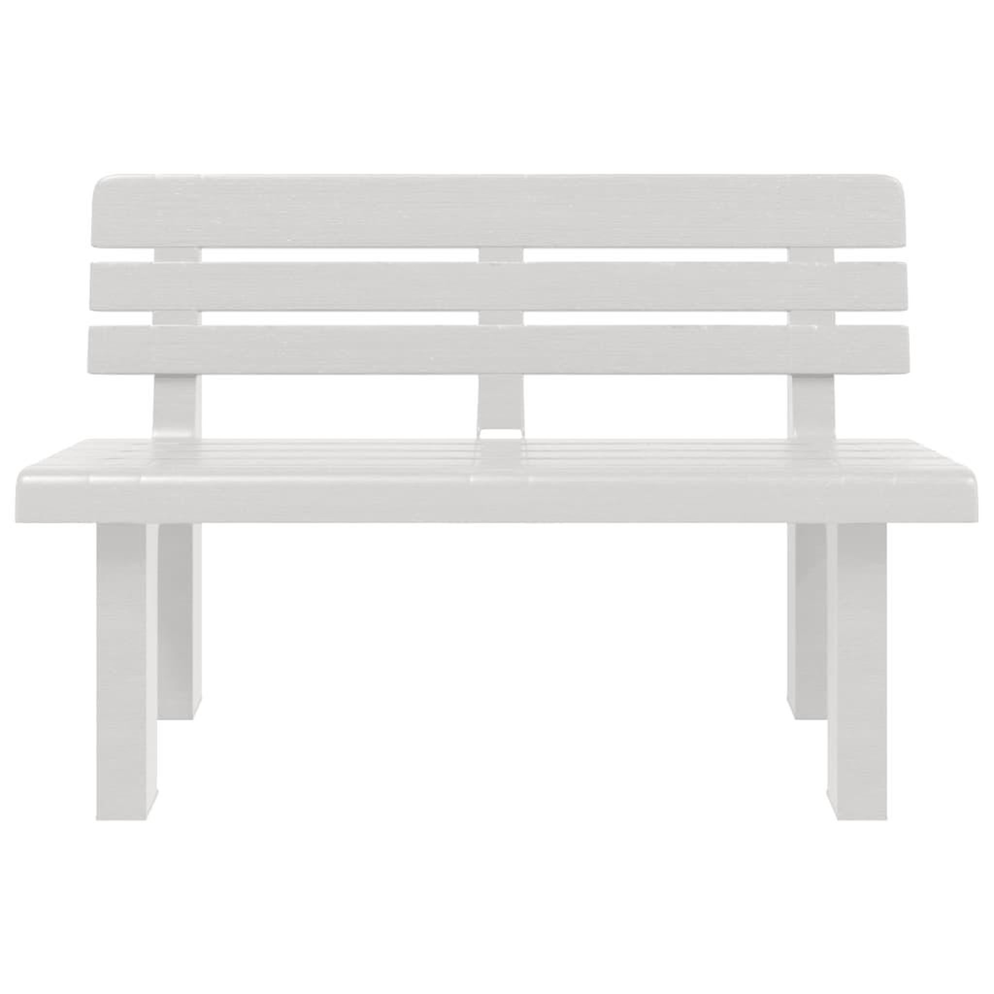 Voir la diapositive 4 : VIDAXL Banc de jardin blanc 110x52x71 cm polypropylene