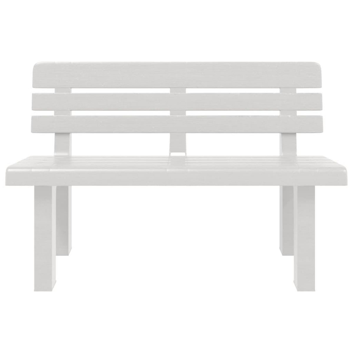 VIDAXL Banc de jardin blanc 110x52x71 cm polypropylene