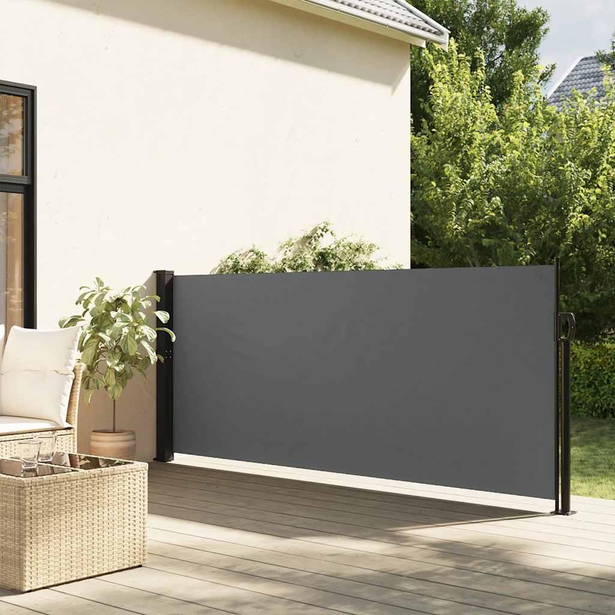 VIDAXL Auvent lateral retractable anthracite 140x600 cm
