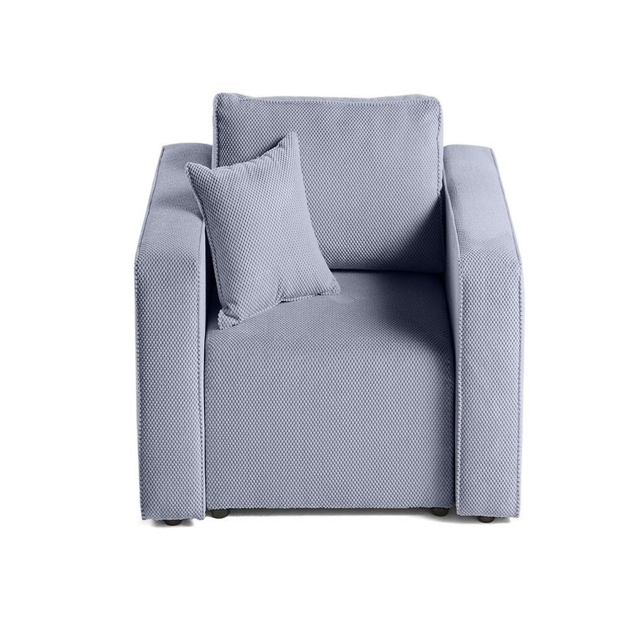Voir la diapositive 6 : BEST MOBILIER Topaze - fauteuil - en velours texturé