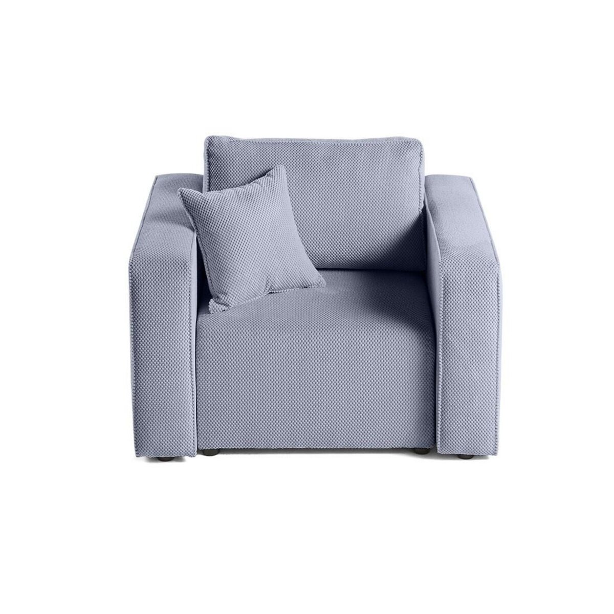 BEST MOBILIER Topaze - fauteuil - en velours texturé