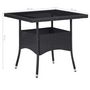 Voir la diapositive 6 : VIDAXL Ensemble a manger de jardin 5 pcs Noir Resine tressee et verre