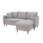 Voir la diapositive 6 : MARKET24 Canapé d'angle convertible réversible 4 places GERAUD - Tissu Gris - Coffre de rangement - L 210 x P 147 x H 90 cm