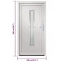 Voir la diapositive 6 : VIDAXL Porte d'entree Blanc 108x200 cm PVC
