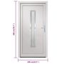 Voir la diapositive 6 : VIDAXL Porte d'entree Blanc 108x200 cm PVC