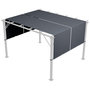 Voir la diapositive 1 : OUTSUNNY Lot de 2 toiles de rechange pergola rétractable 3 x 3 m polyester anti-UV30+ anthracite