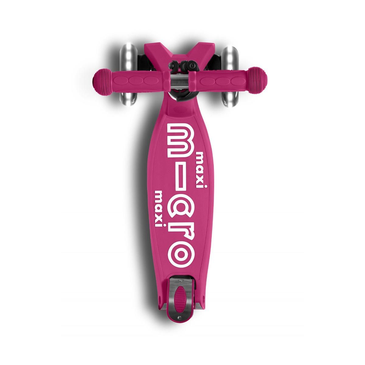 Micro Trottinette  Maxi  Deluxe Pliable LED - Baie Rouge