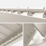 Voir la diapositive 2 : SWEEEK Pergola bioclimatique aluminium 4x3m + 1 persienne 100cm + 1 persienne 130cm Triomphe