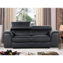 Voir la diapositive 1 : Habitat et Jardin Canapé cuir reconstitué et PVC  Bari  - 180 x 96 x 72 cm - 2 places - Noir