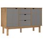 Voir la diapositive 2 : VIDAXL Buffet OTTA Marron et gris 113,5x43x73 cm Bois massif pin