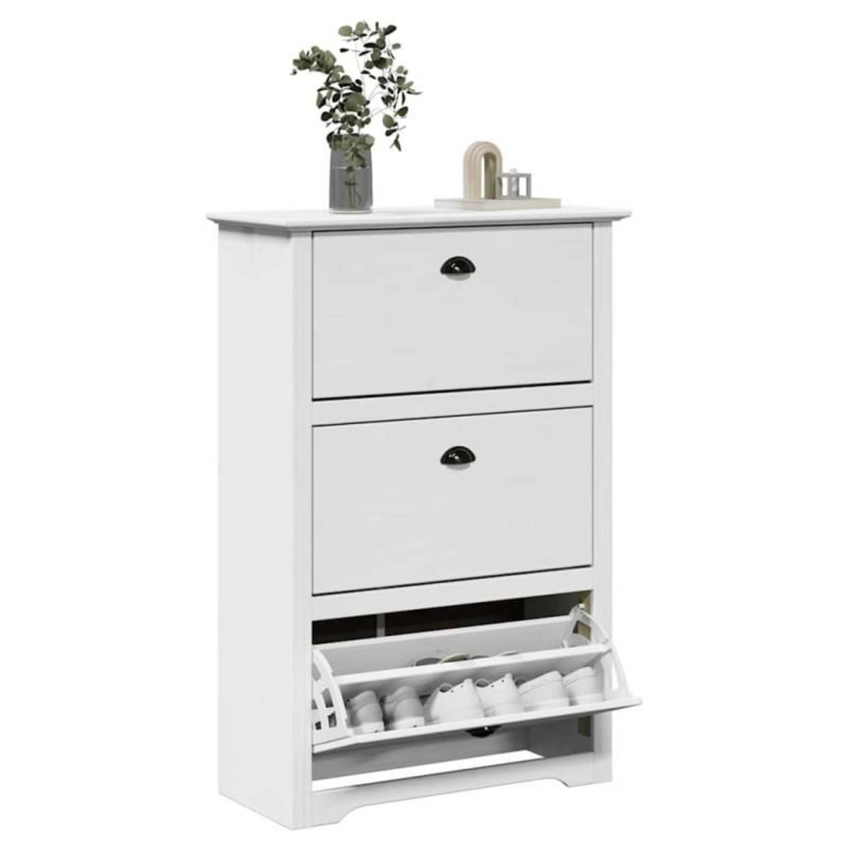 VIDAXL Étagère à chaussures BODO blanc 80x35x118 cm