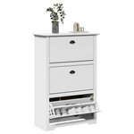 VIDAXL Étagère à chaussures BODO blanc 80x35x118 cm