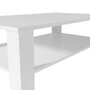 VIDAXL Table basse en agglomere 100 x 59 x 42 cm Blanc