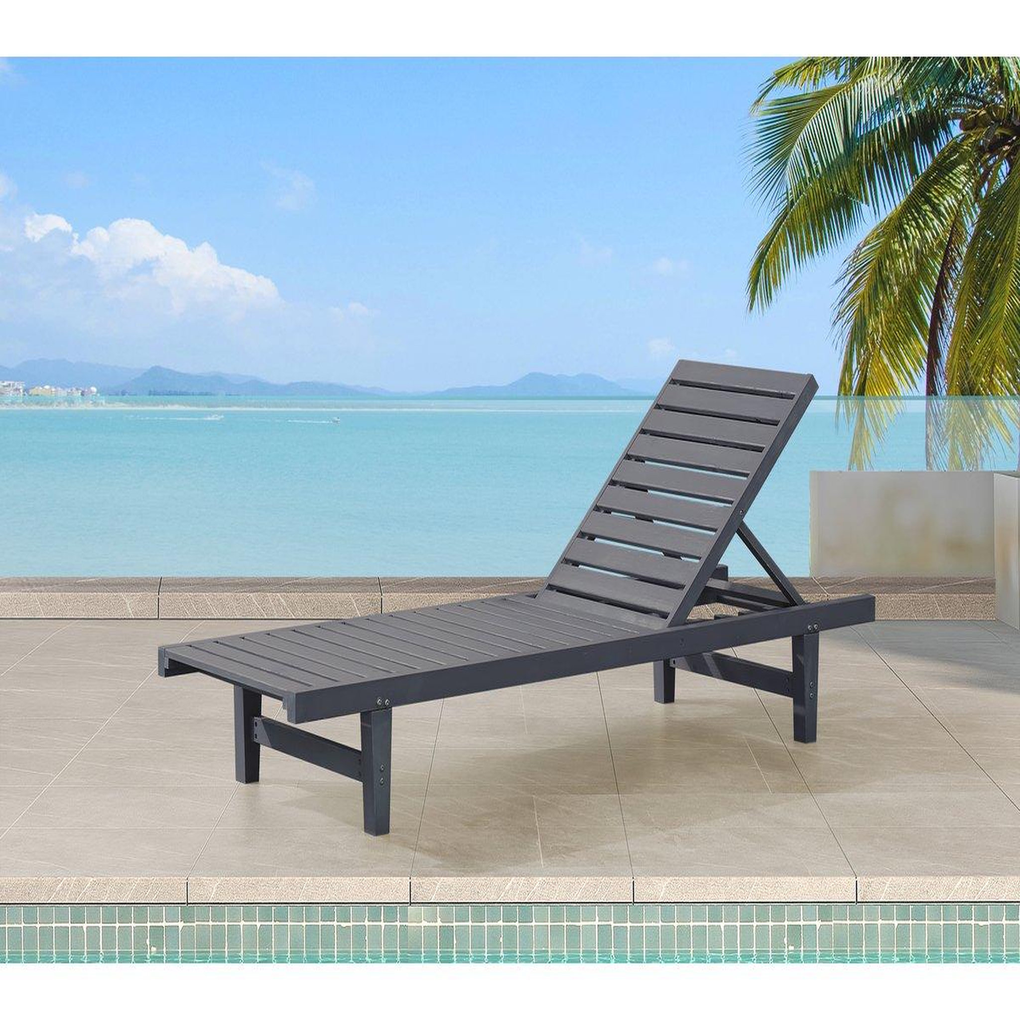 Voir la diapositive 2 : Habitat et Jardin Bain de Soleil en bois  Rawai  -  Gris