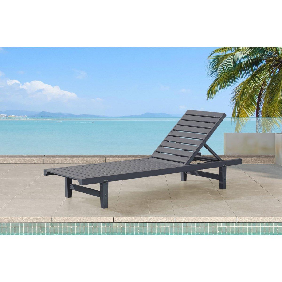 Habitat et Jardin Bain de Soleil en bois  Rawai  -  Gris