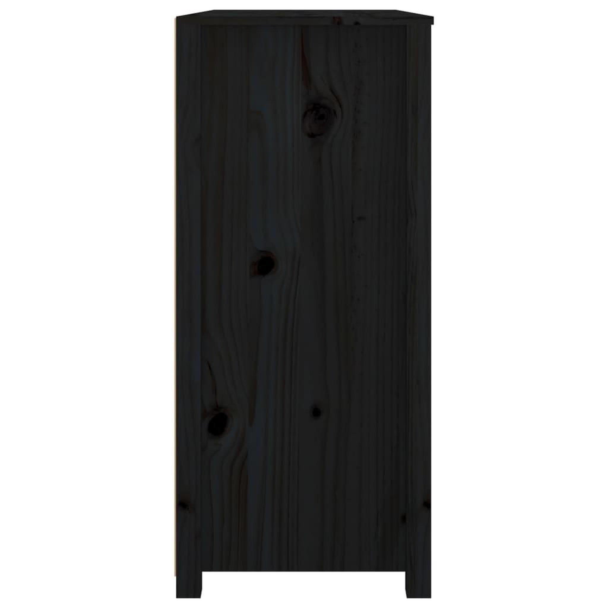 Voir la diapositive 5 : VIDAXL Armoire laterale Noir 100x40x90 cm Bois de pin massif