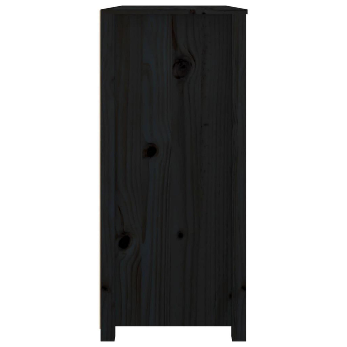 VIDAXL Armoire laterale Noir 100x40x90 cm Bois de pin massif