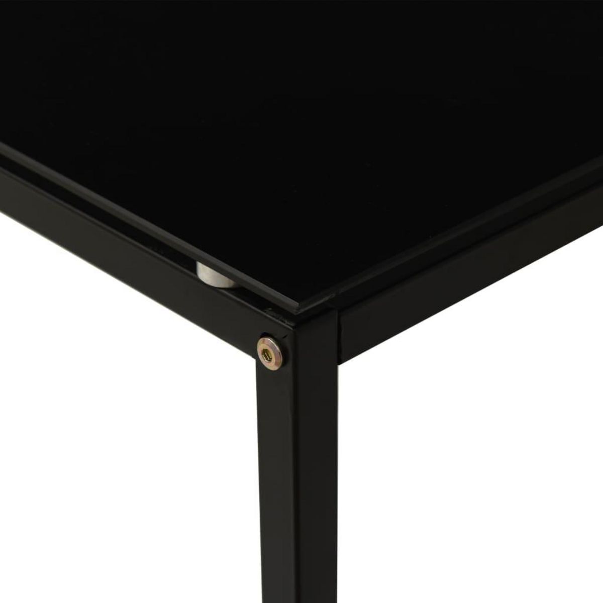 VIDAXL Table d'appoint Noir 40x40x60 cm Verre trempe