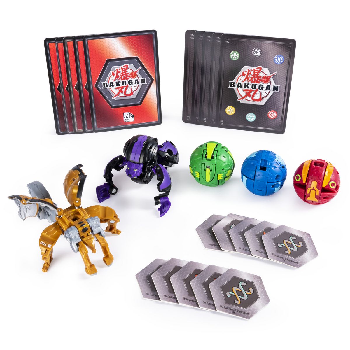 SPIN MASTER Battle Pack figurines Darkus Hydorous / Aurelus Garganoid + cartes - Bakugan Battle Planet