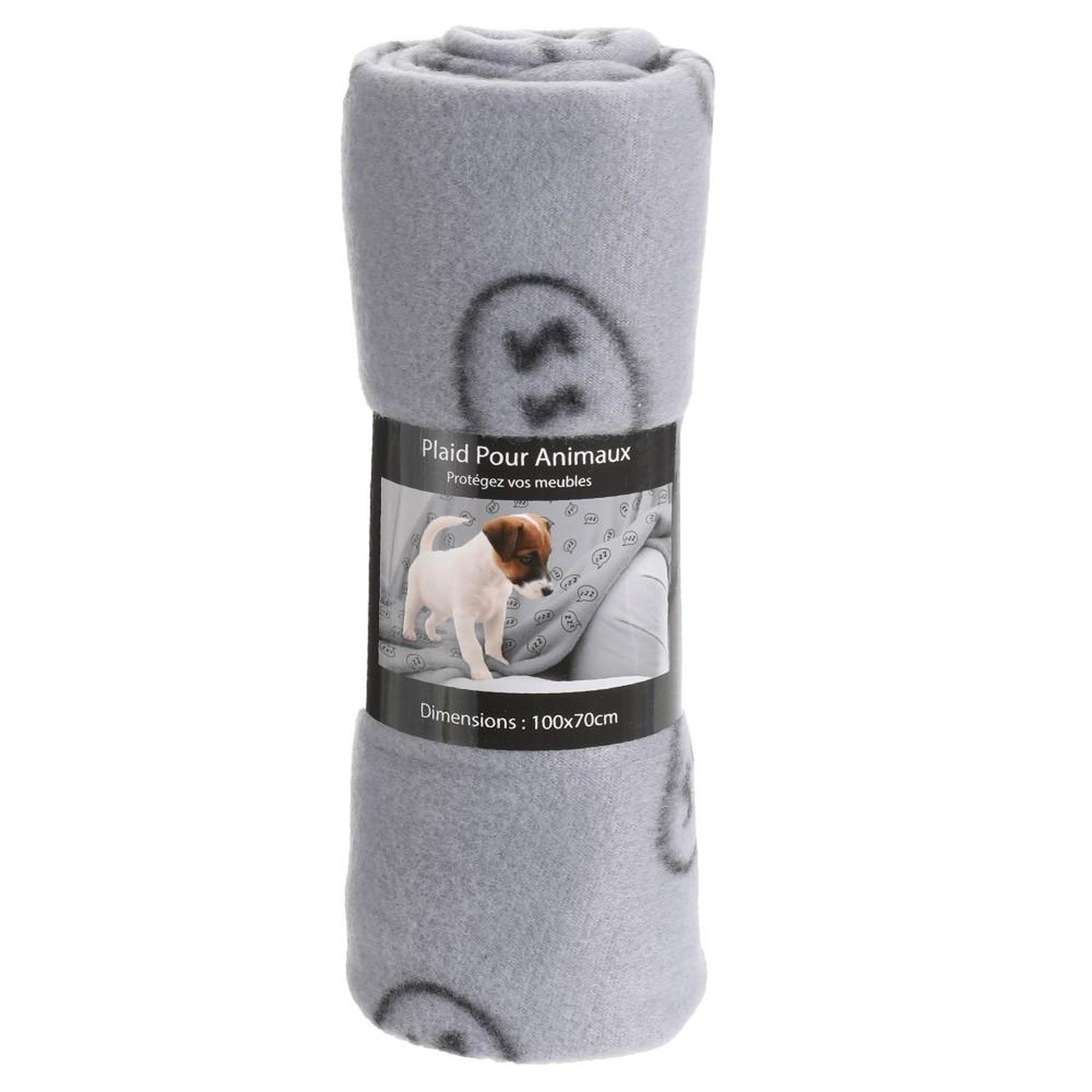 MON AMI LUKI Plaid imprime pour chien. Coloris disponibles : Noir, Gris, Beige