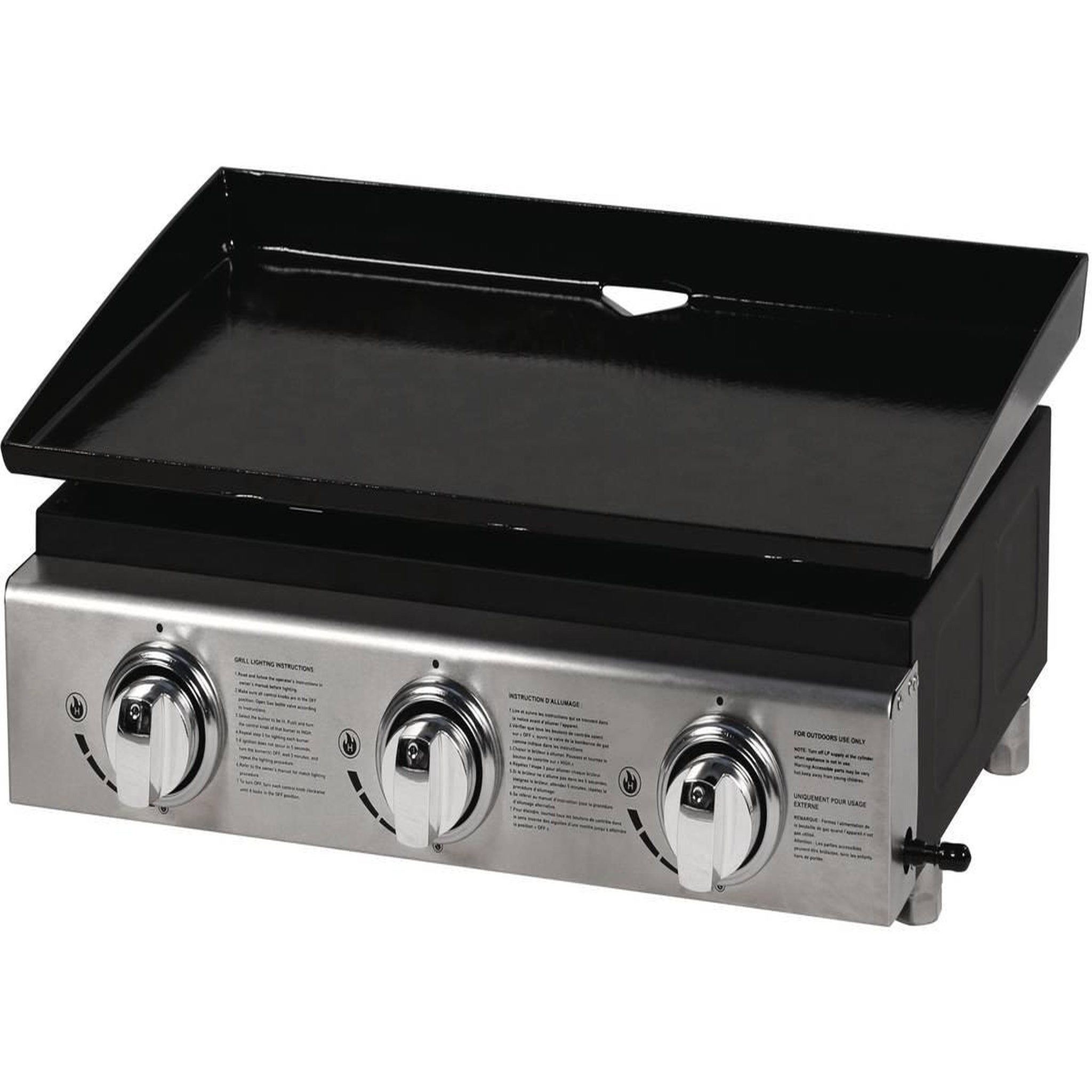 Habitat et Jardin Plancha  presto 3  - 3 brûleurs - 7.5kw - gris