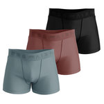 Airness AIRNESS Lot de 3 boxers homme en coton Predator. Coloris disponibles : Rouge