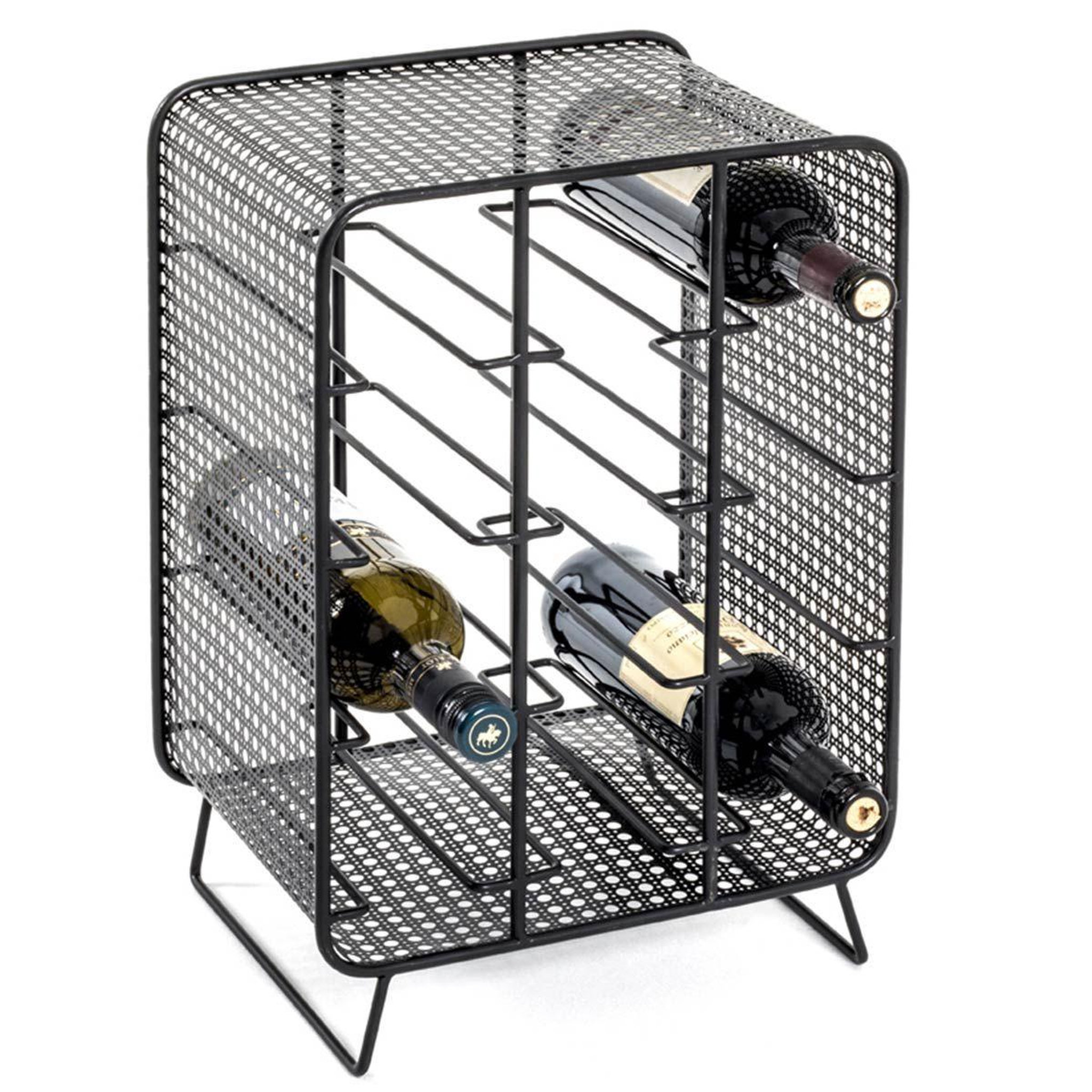 Voir la diapositive 3 : Paris Prix Porte-bouteilles en acier  12 bouteilles  46cm noir