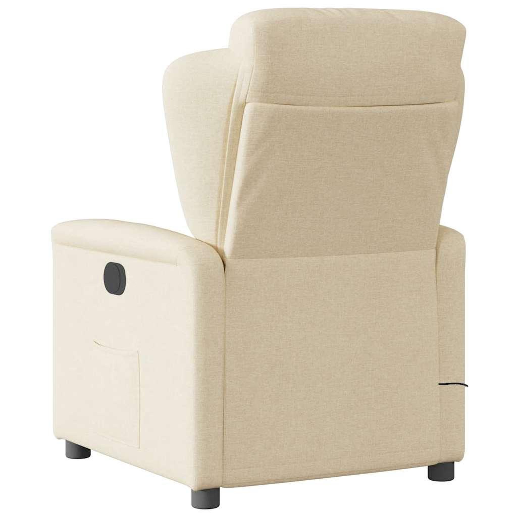 Voir la diapositive 5 : VIDAXL Fauteuil de massage inclinable Creme Tissu