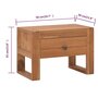 Voir la diapositive 6 : VIDAXL Table de chevet 50x30x35 cm Bois de teck solide