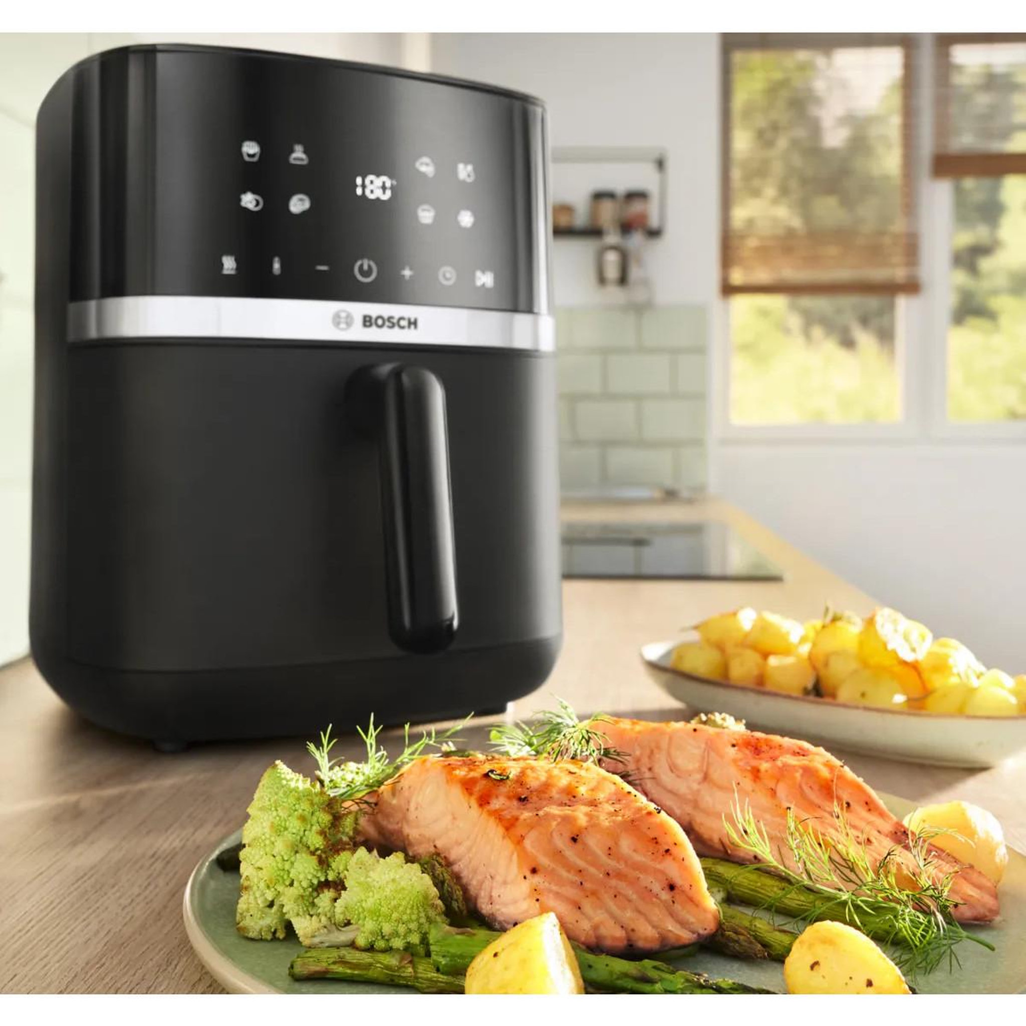 Voir la diapositive 3 : BOSCH Bosch serie 4 maf462b1 friteuse unique 6,1 l autonome 2050 w friteuse d'air chaud noir