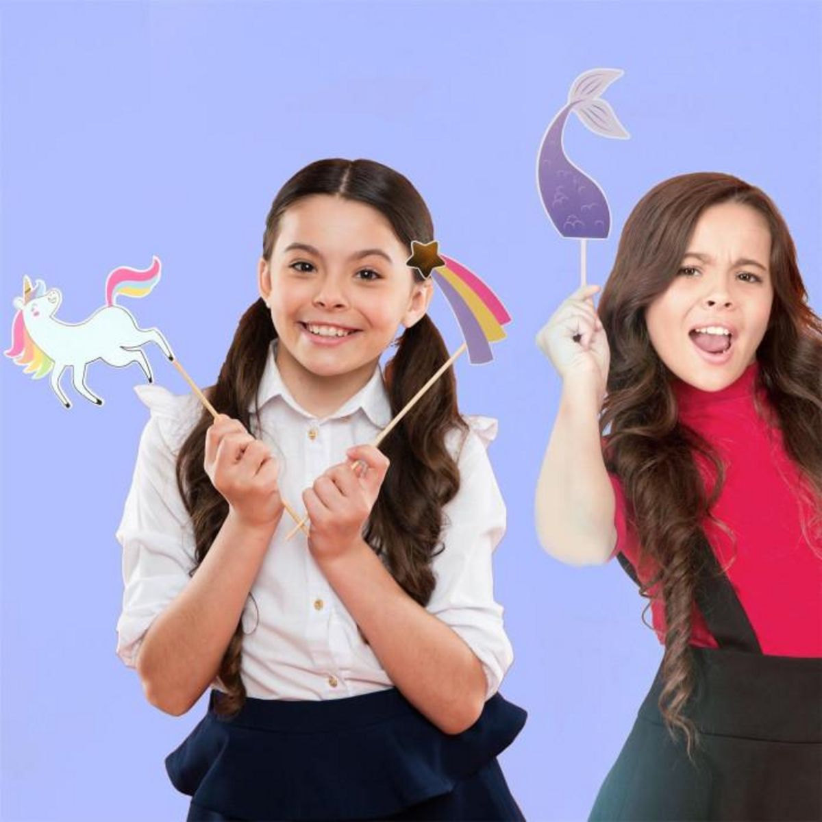 Paris Prix Lot de 10 Bâtons Photo  Licorne & Sirène  20cm Multicolore