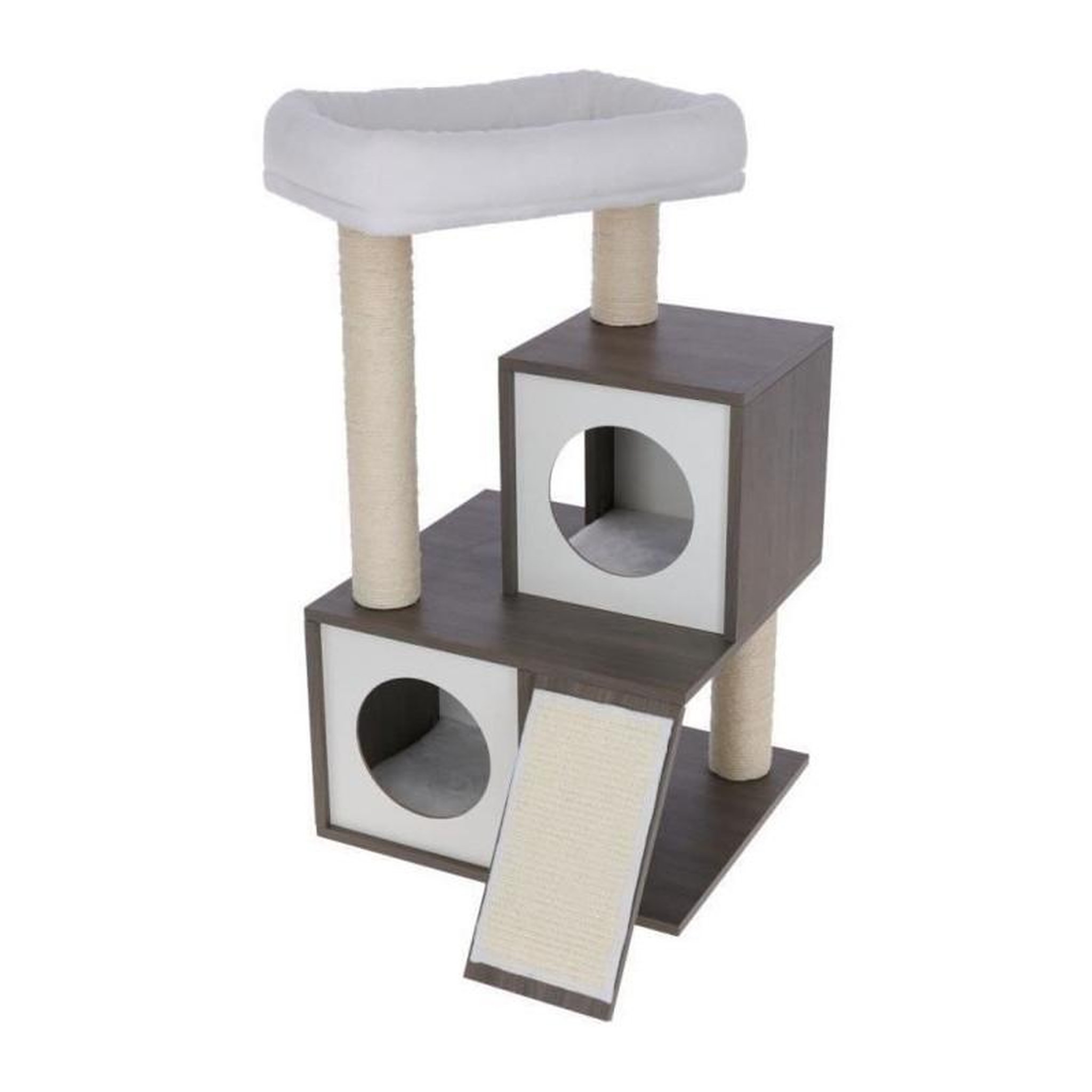 KERBL Arbre a chat - 48x44x86cm - Flair - KERBL - Blanc/gris - Sisal