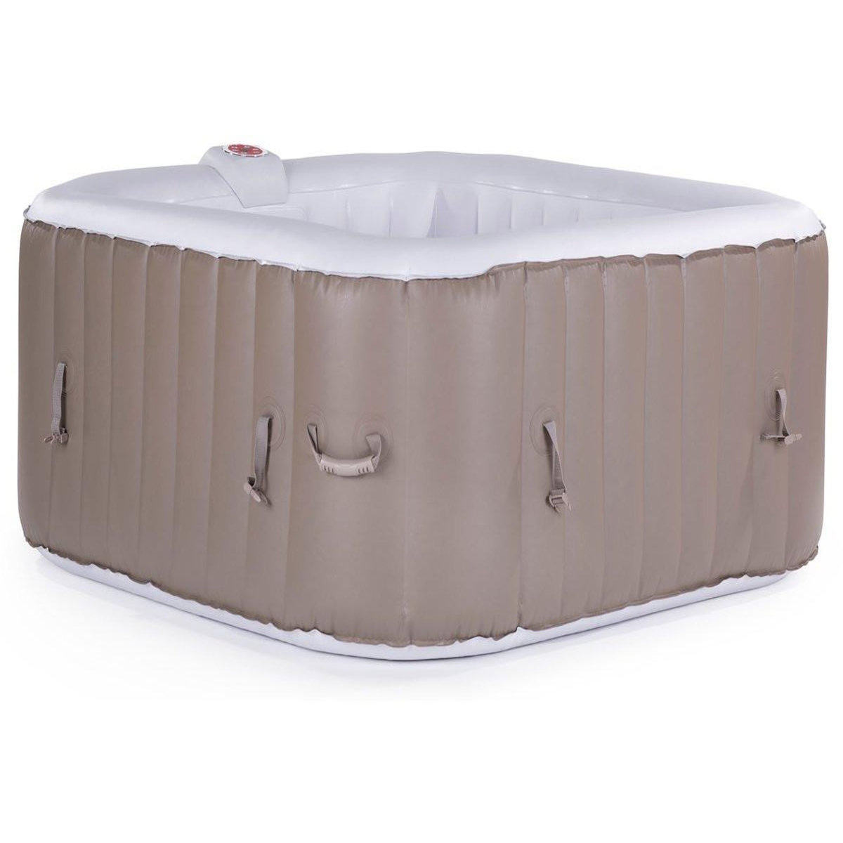 Habitat et Jardin SPA GONFLABLE MONAC EN PVC - 6 PLACES - TAUPE/CREME