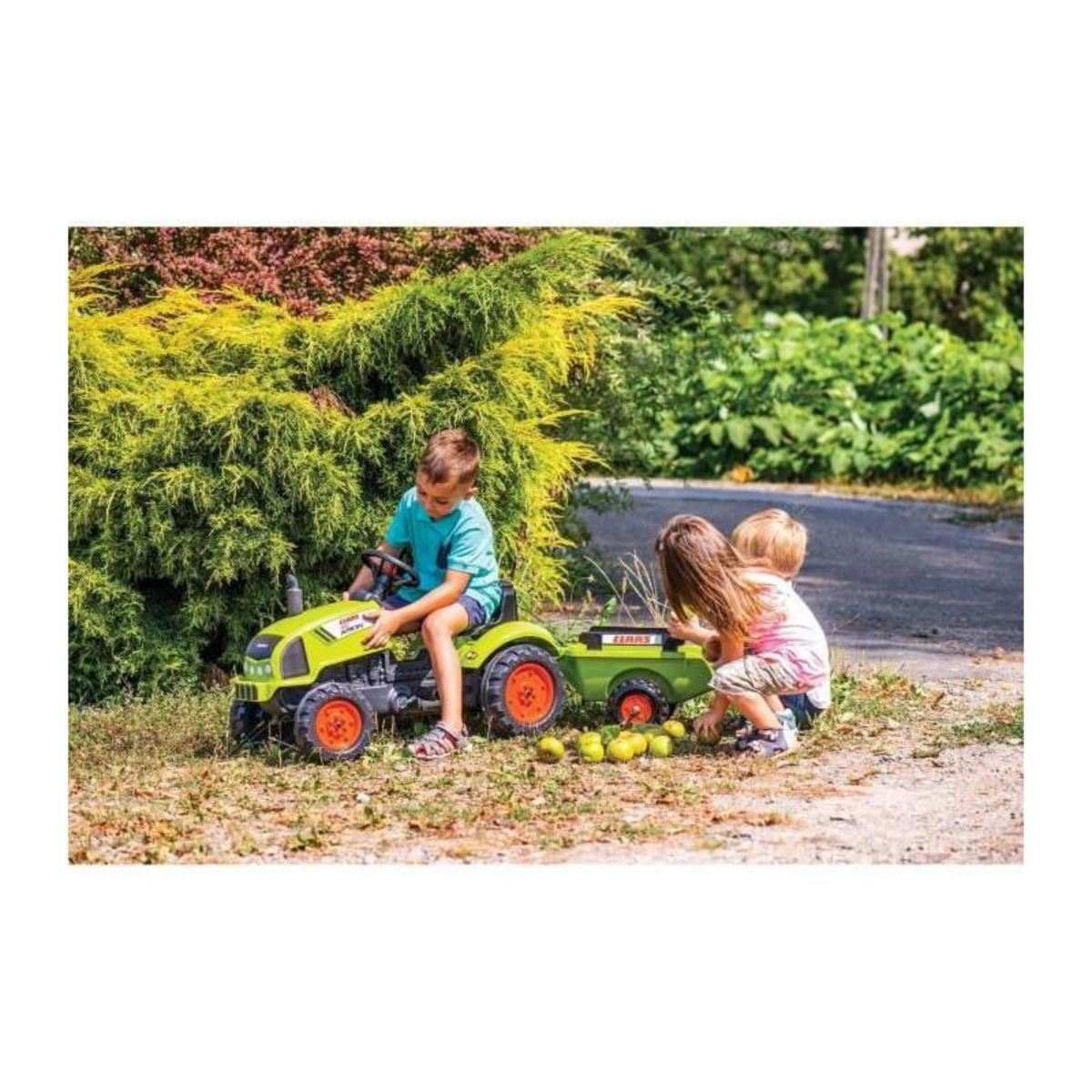 FALK FALK Tracteur a pedales Claas avec remorque