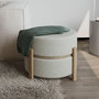 Voir la diapositive 3 : Habitat et Jardin Pouf en bois  Clone  - 47 x 48 x 45 cm - Beige