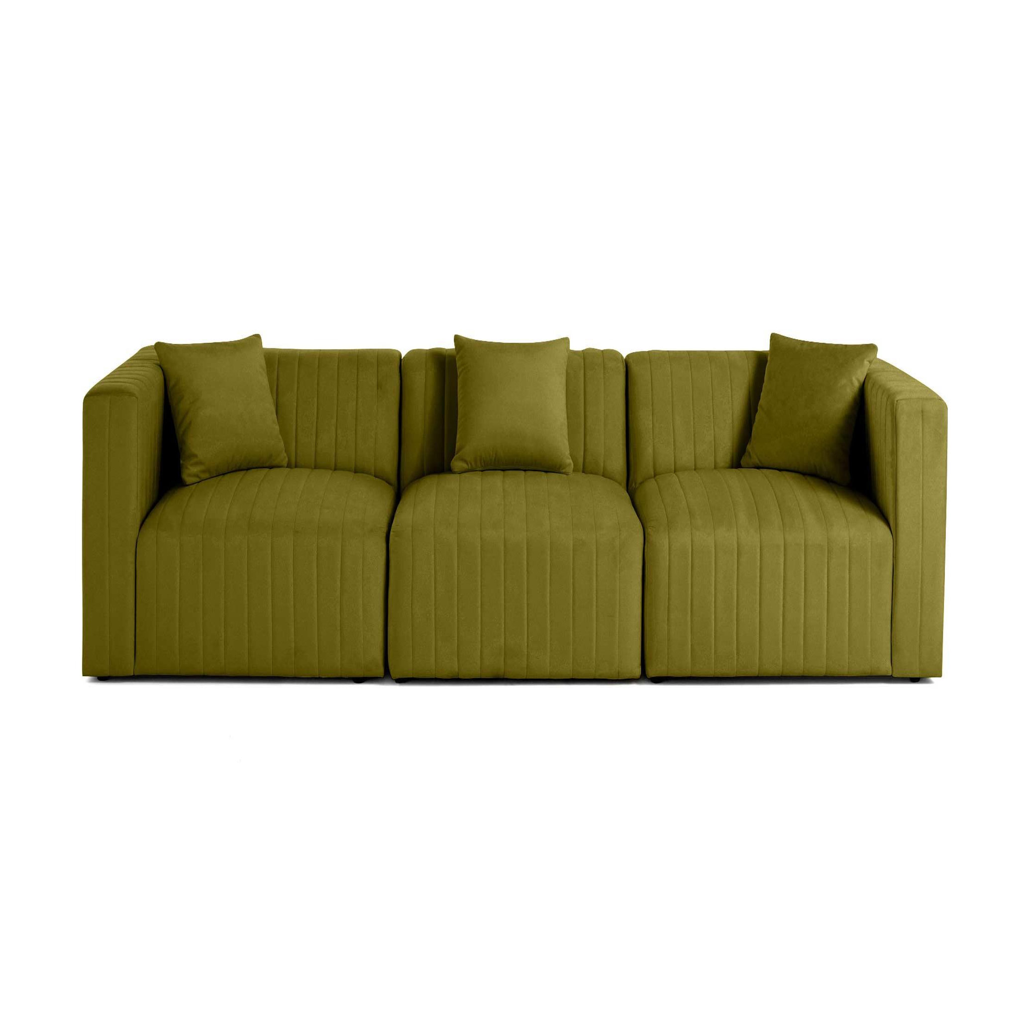 Voir la diapositive 1 : BEST MOBILIER Nova - canapé modulable 3 places - en velours