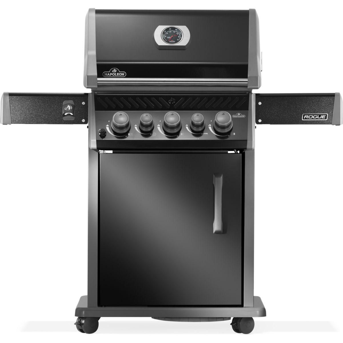NAPOLEON Barbecue gaz Rogue  RB425RSBPK-2-FR-R noir 5 bruleurs sur chariot,  60x45 cm