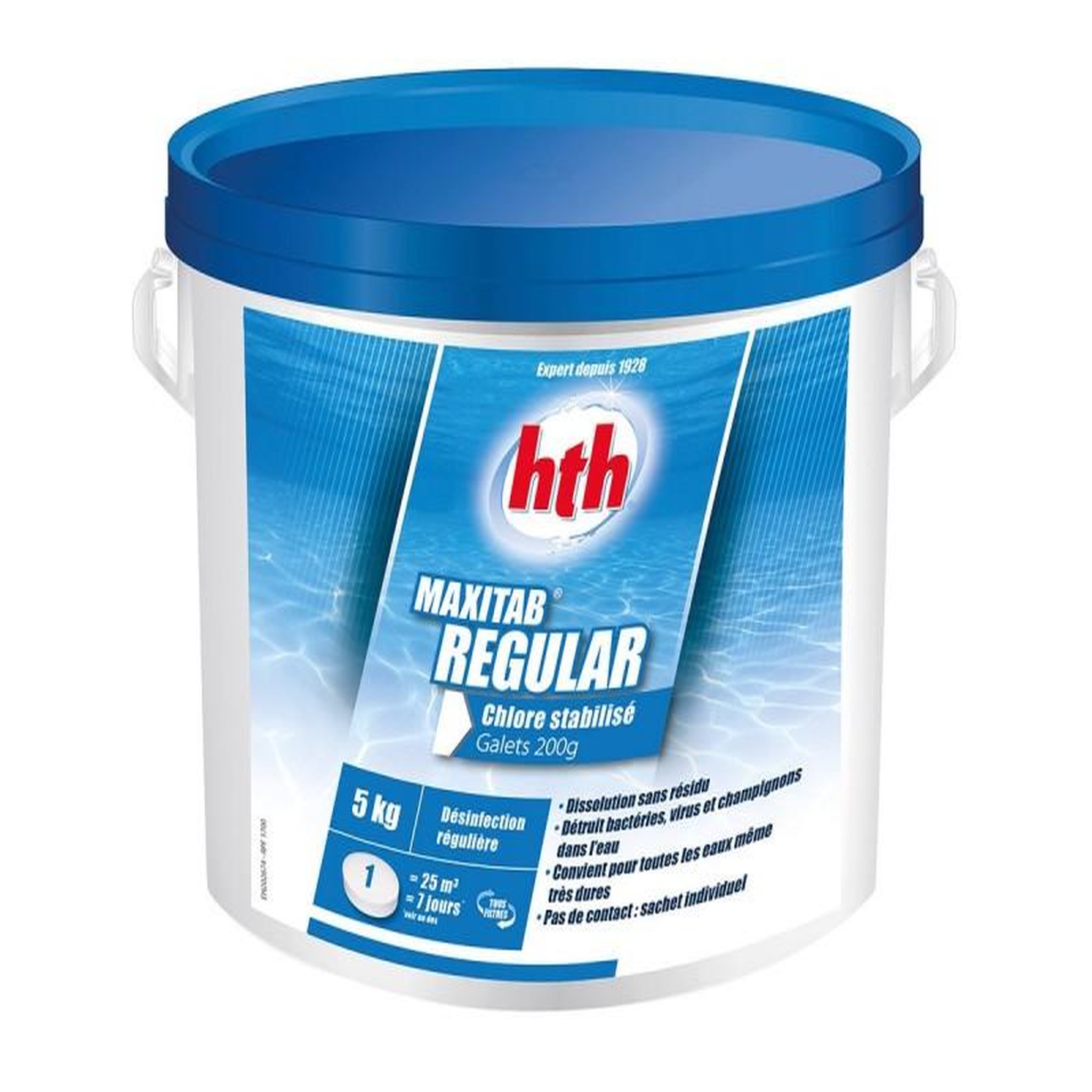 Voir la diapositive 2 : HTH Chlore Maxitab Regular 5 kg - HTH