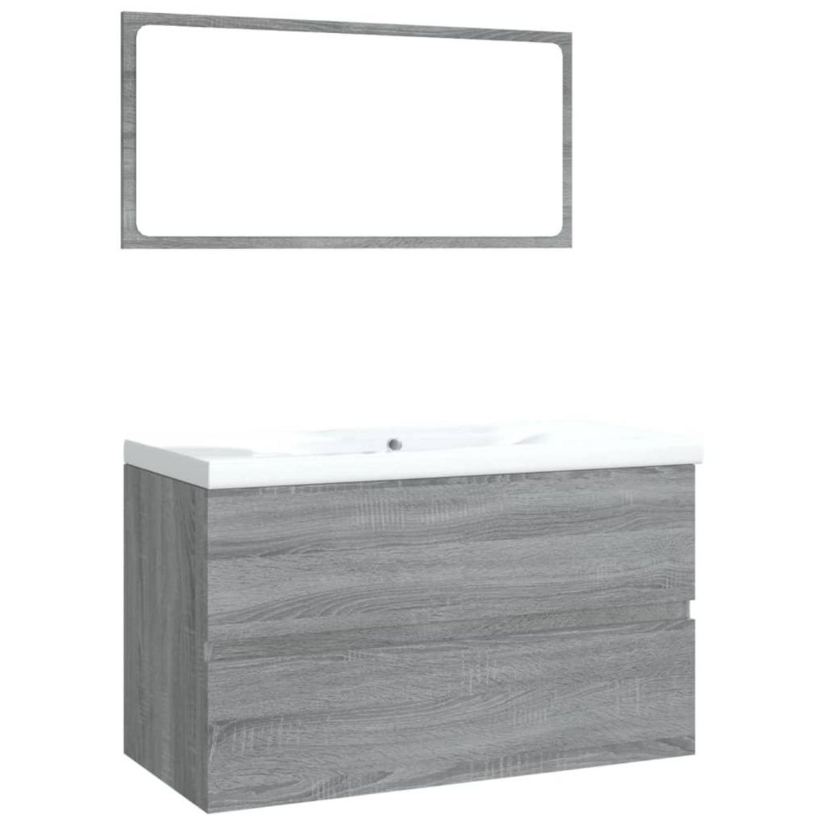 VIDAXL Meubles de salle de bain Sonoma gris Bois d'ingenierie
