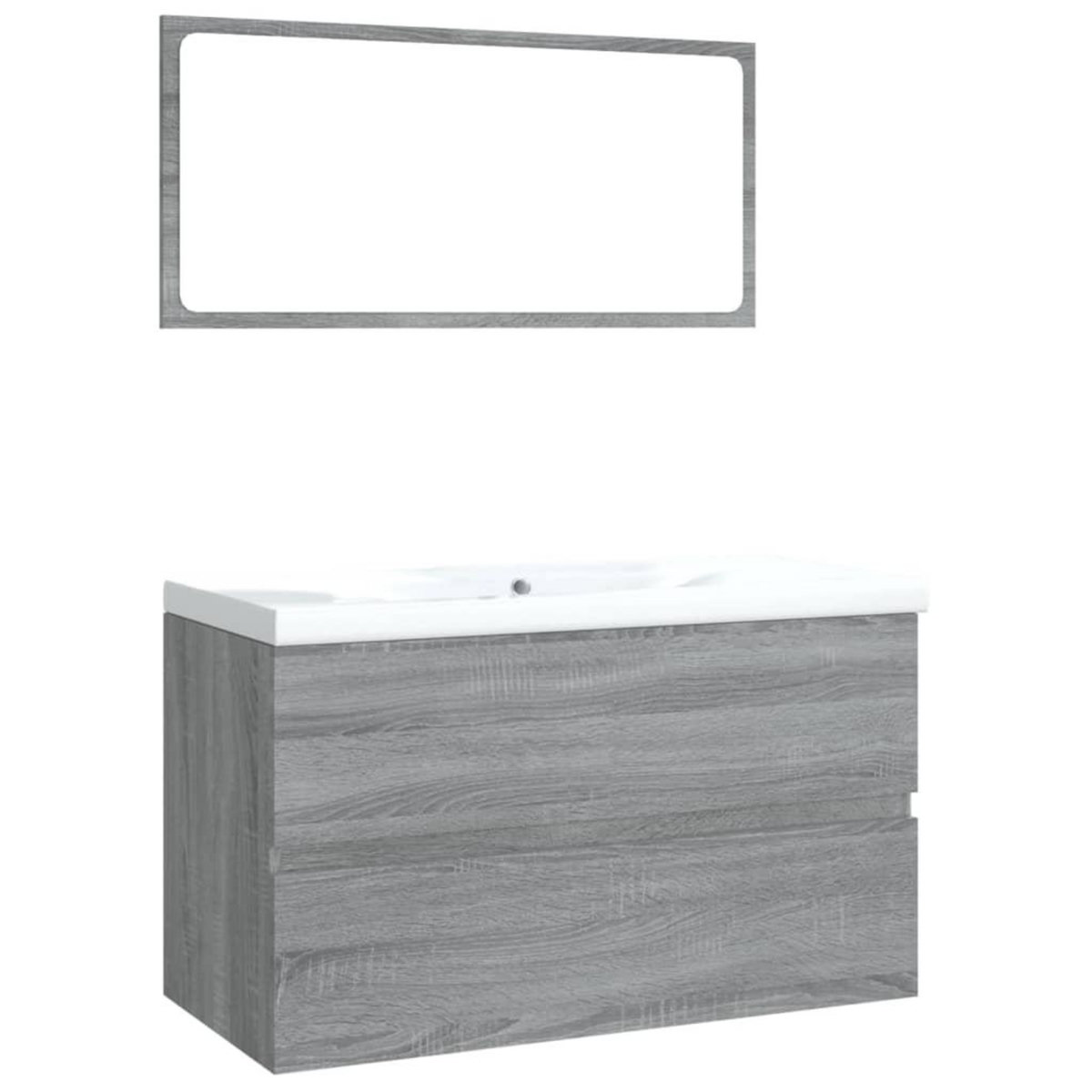 VIDAXL Meubles de salle de bain Sonoma gris Bois d'ingenierie