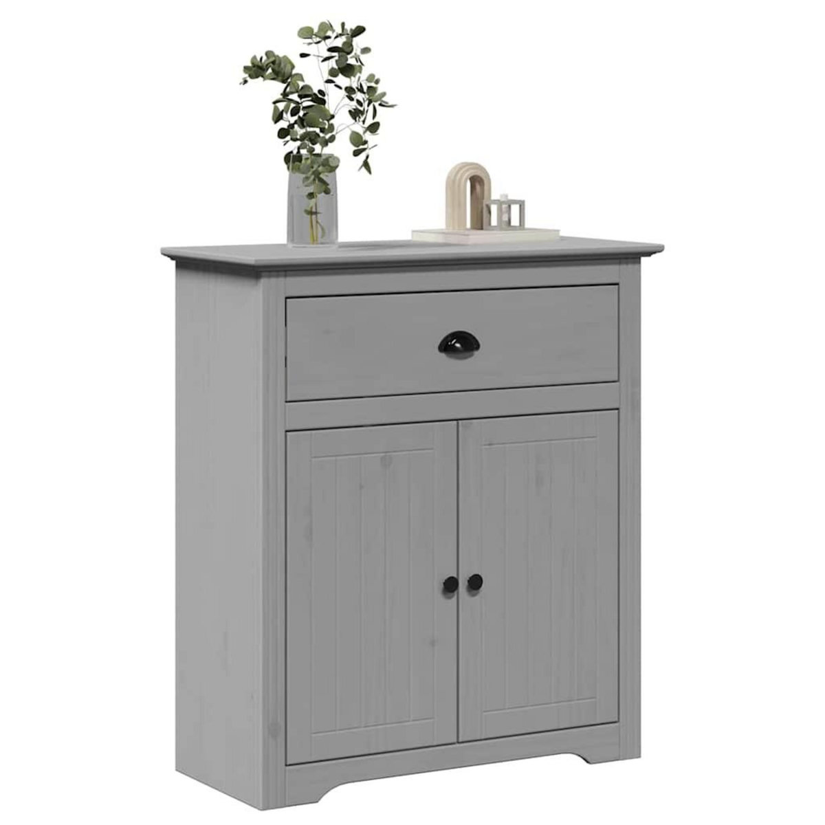 VIDAXL Armoire de couloir BODO gris 80x35x90 cm
