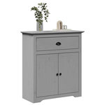 VIDAXL Armoire de couloir BODO gris 80x35x90 cm