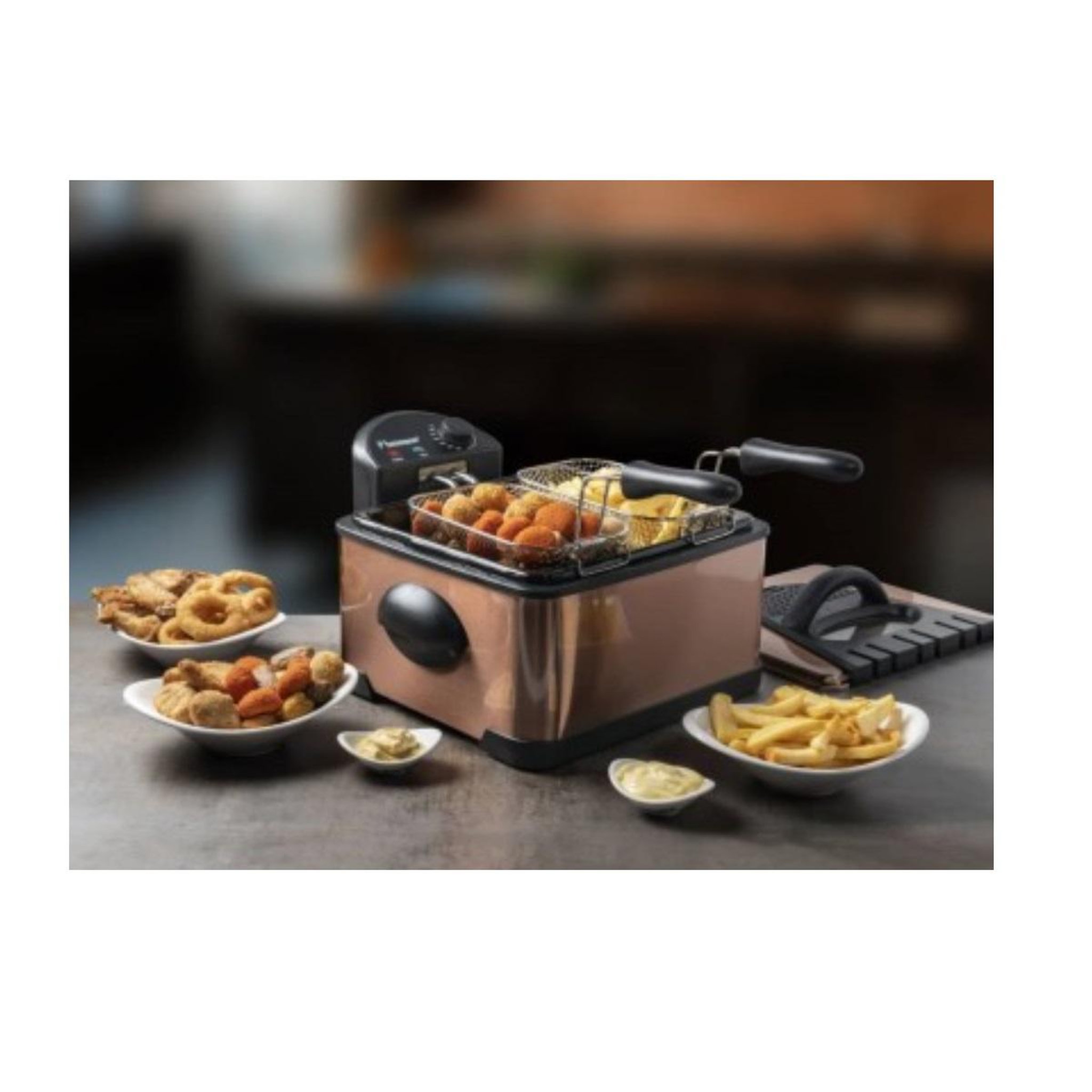 Voir la diapositive 2 : Bestron Friteuse 4,5l 2000w cuivre - df402co